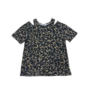 Painted Threads Size L Camouflage Camo Cut-out Shoulder Top‎ Blouse